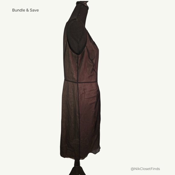 Anne Klein Silk Beaded Dress Size 12 Vintage Glam Black Formal Eveningwear - Picture 8 of 10